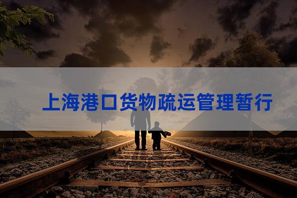 上海港口货物疏运管理暂行规定实施细则（港口 上海）