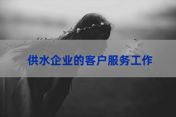 供水企业的客户服务工作